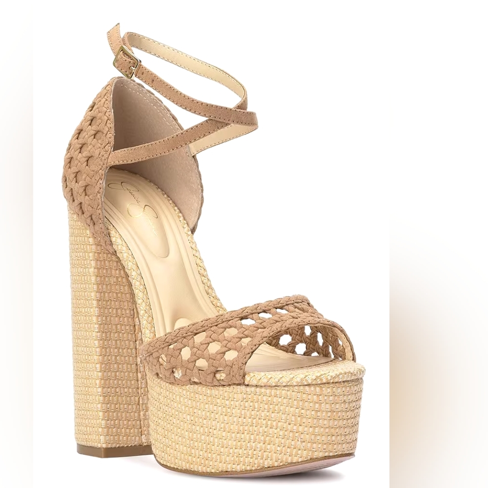 Jessica Simpson Aditi Woven Platform Ankle Strap Sandals